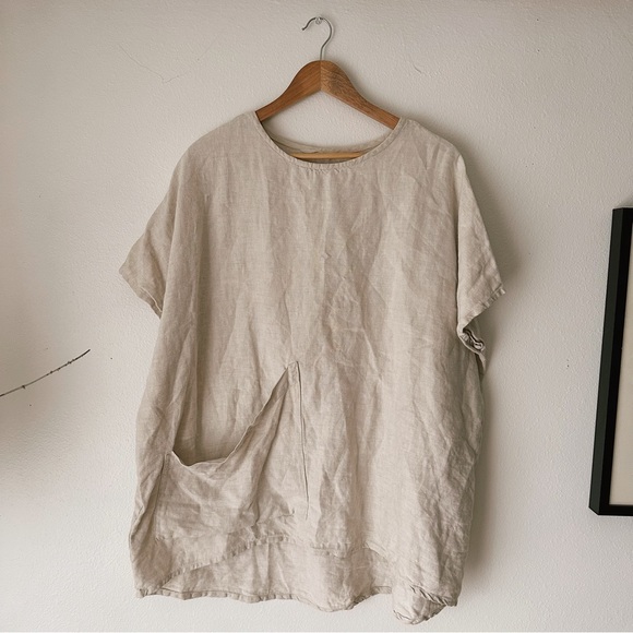 Elizabeth Suzann Tops - ES Gen 4 Harper Tunic Flax Linen OS